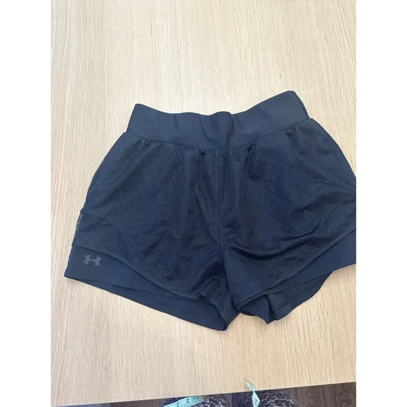 Under Armour Warrior Mesh Layer Womens Training Shorts Black Gym SIZE SMALL - Picture 3 of 10